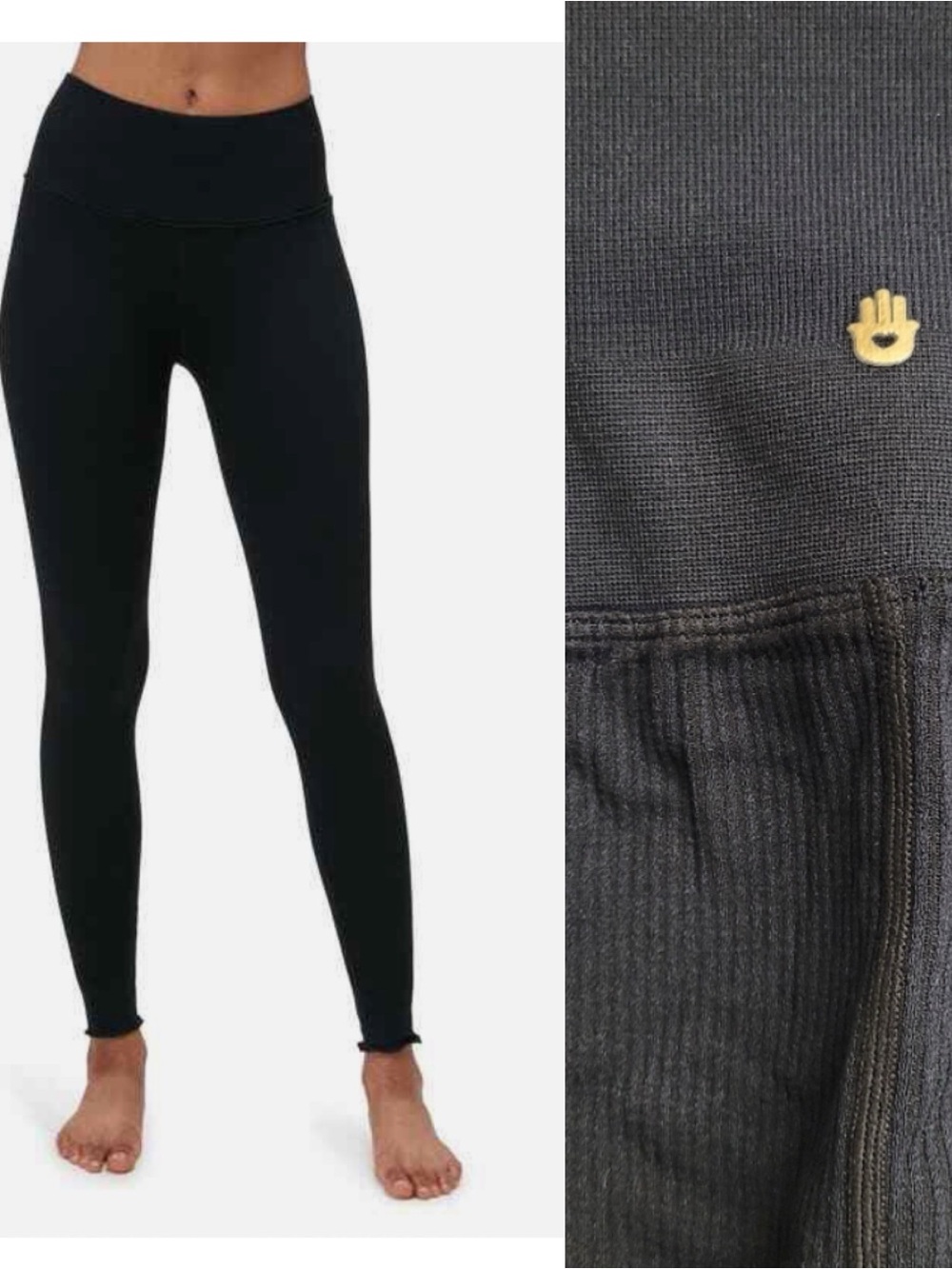 🆕 SPIRITUAL GANGSTER ✨ high waist ribbed compression ruffle leggings | S XS